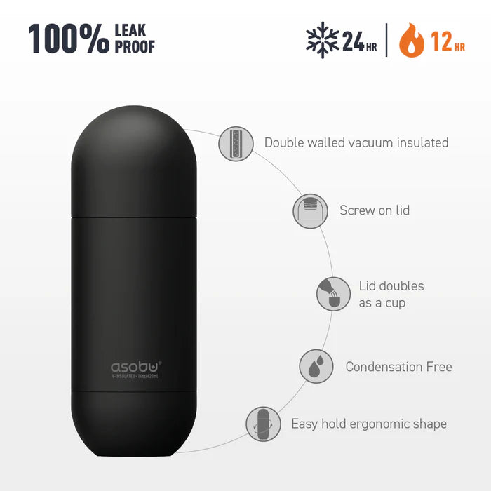 Orb Black Water Bottle