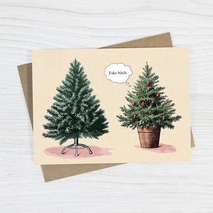 Fake Bitch Funny Christmas Card