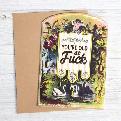 You're Old as Fuck Vintage Birthday Card