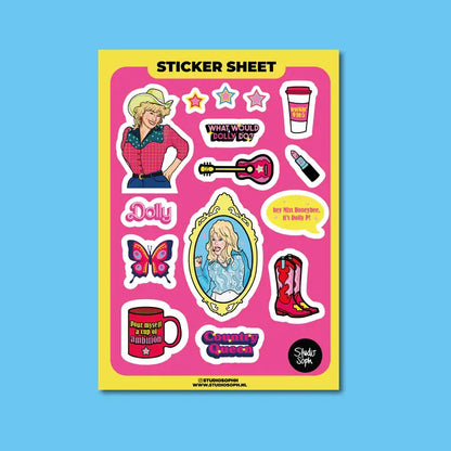 Dolly Cowgirl Sticker Sheet
