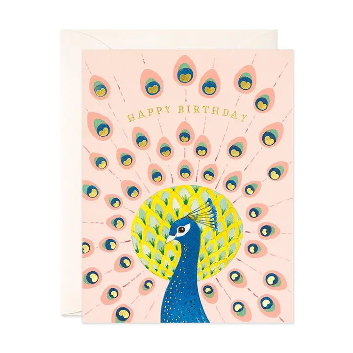 Peacock Birthday Greeting Card