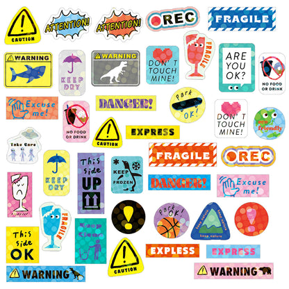 Decoration Haco Stickers Attention Mark
