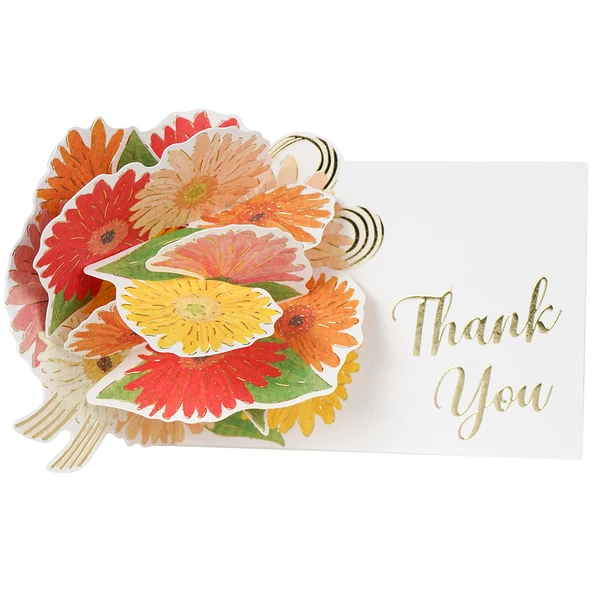 Thank you Pop-up Mini Card Gerbera