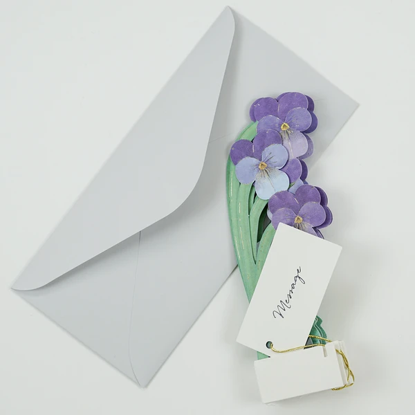 Pop-up 360 Mini Blooming Card Viola