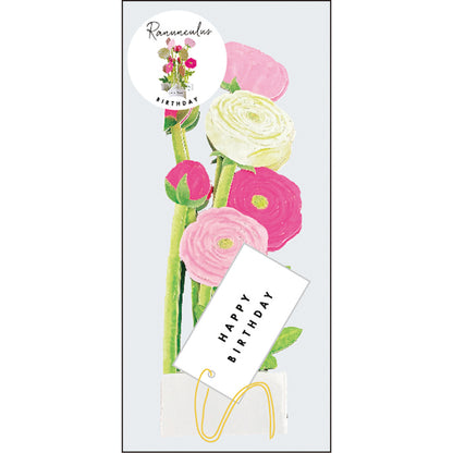 Pop-up 360 Blooming Card Pink Ranunculus