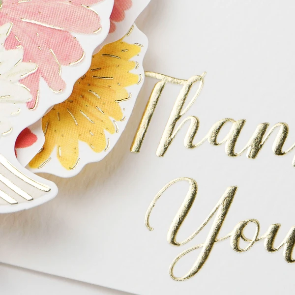 Thank you Pop-up Mini Card Gerbera