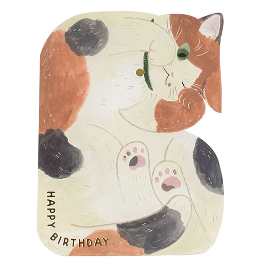 Birthday Gyukyu Neko Card Mike