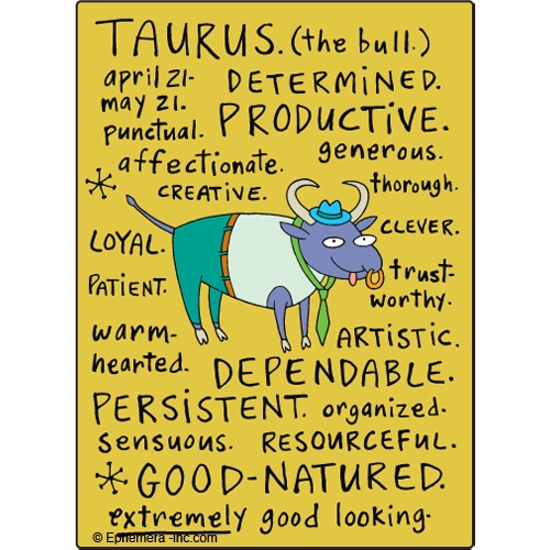 Zodiac Magnet Nice Taurus