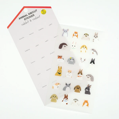 Animal Die-cut Sticker Rabbit and Rodent