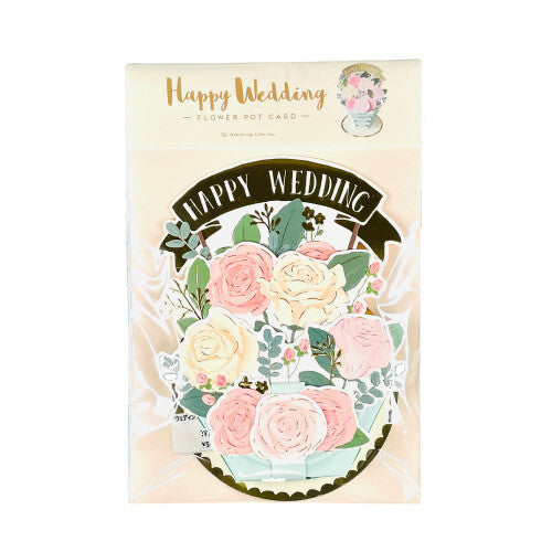Pop-up 3D Wedding Bouquet Card