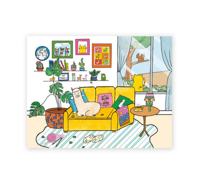 Napping Llama Card