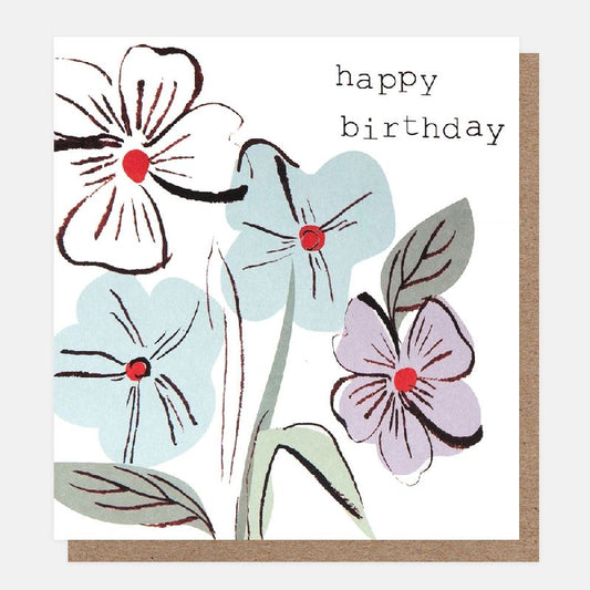 Forget-me-not Happy Birthday Card