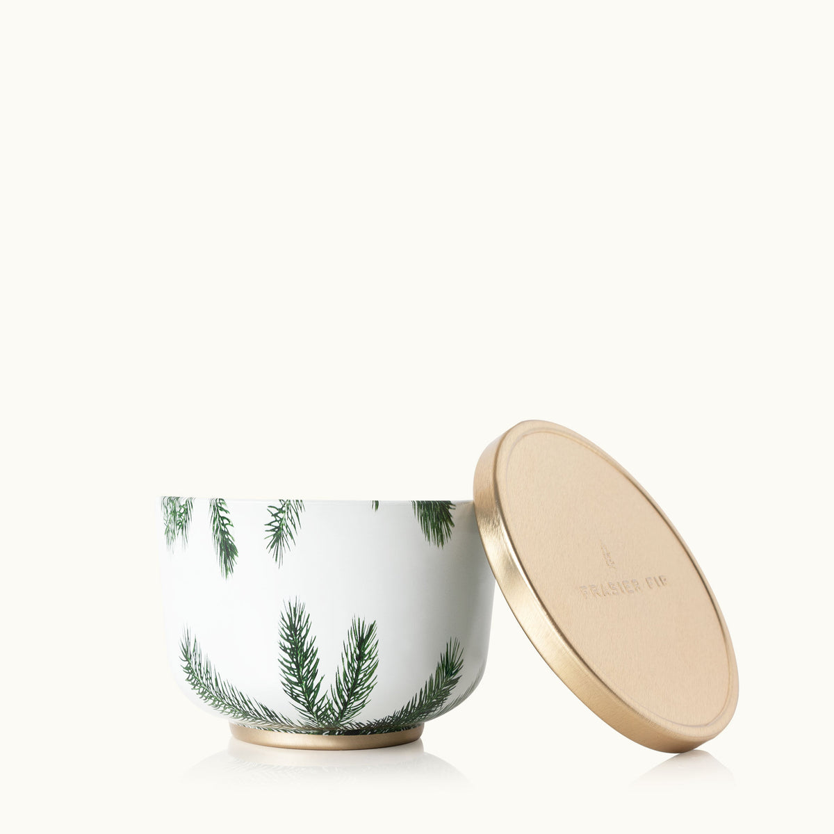 Frasier Fir Poured Candle Tin with Gold Lid