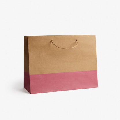 Kraft Bag Dip-Dyed Pink Bag