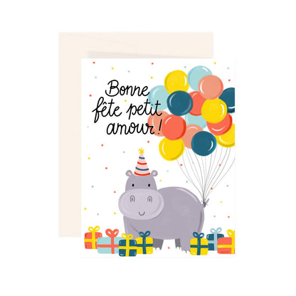 Bonne Fete Petit Amour Hippo Card