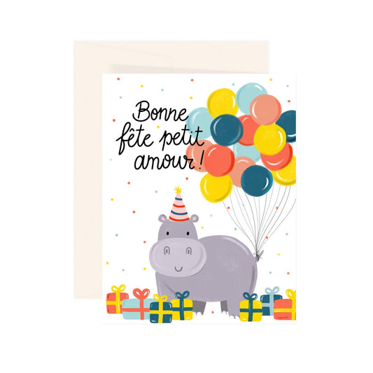 Bonne Fete Petit Amour Hippo Card