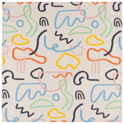 Tea Towel Floursack Set Of 2 Doodle