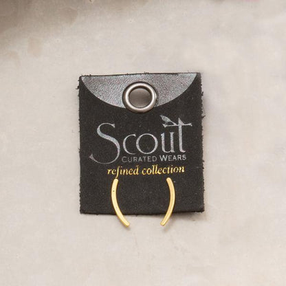 Refined Earring Collection - Comet Curve Gold Vermeil