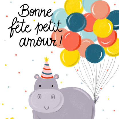 Bonne Fete Petit Amour Hippo Card