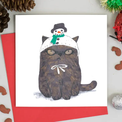 Cats in Christmas Hats 6 Assorted Christmas Cards Cello Pack