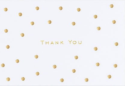 Gold Dots Thank You Boxed Cards