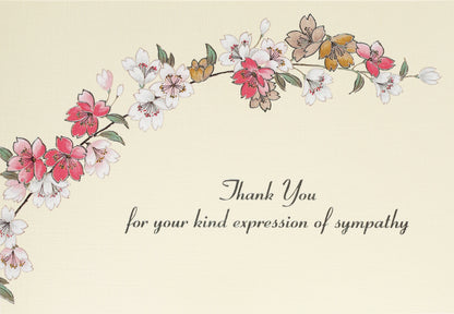 Sympathy Floral Thank You Boxed Cards