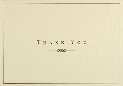 Gold & Cream Thank You Boxed Note Cards