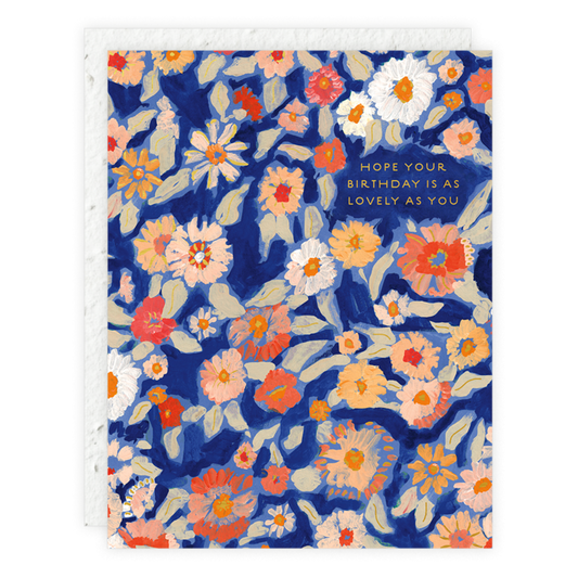 Wildflower Floral Birthday Card