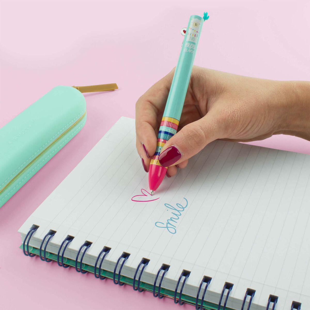 Click + Clack - Two Colour Ballpoint Pen - Llama