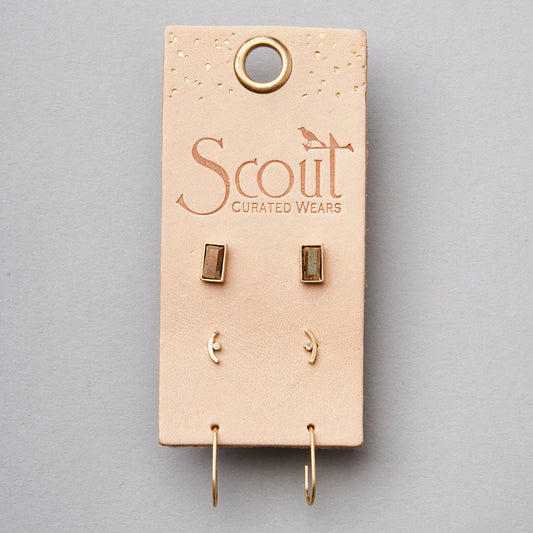 Courtney Stud Trio Gold
