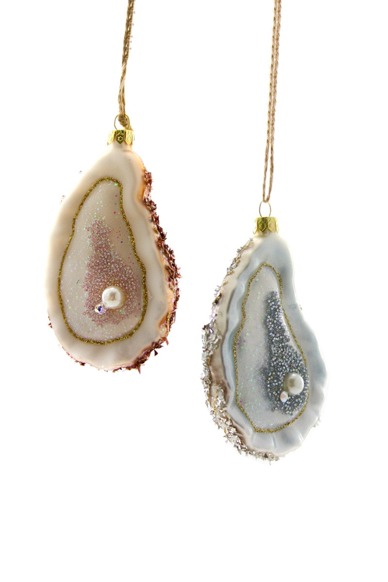 Oyster With Pearl Glass Ornament