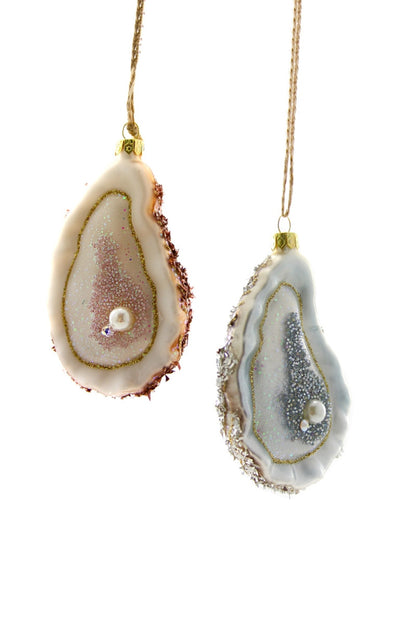 Oyster With Pearl Glass Ornament