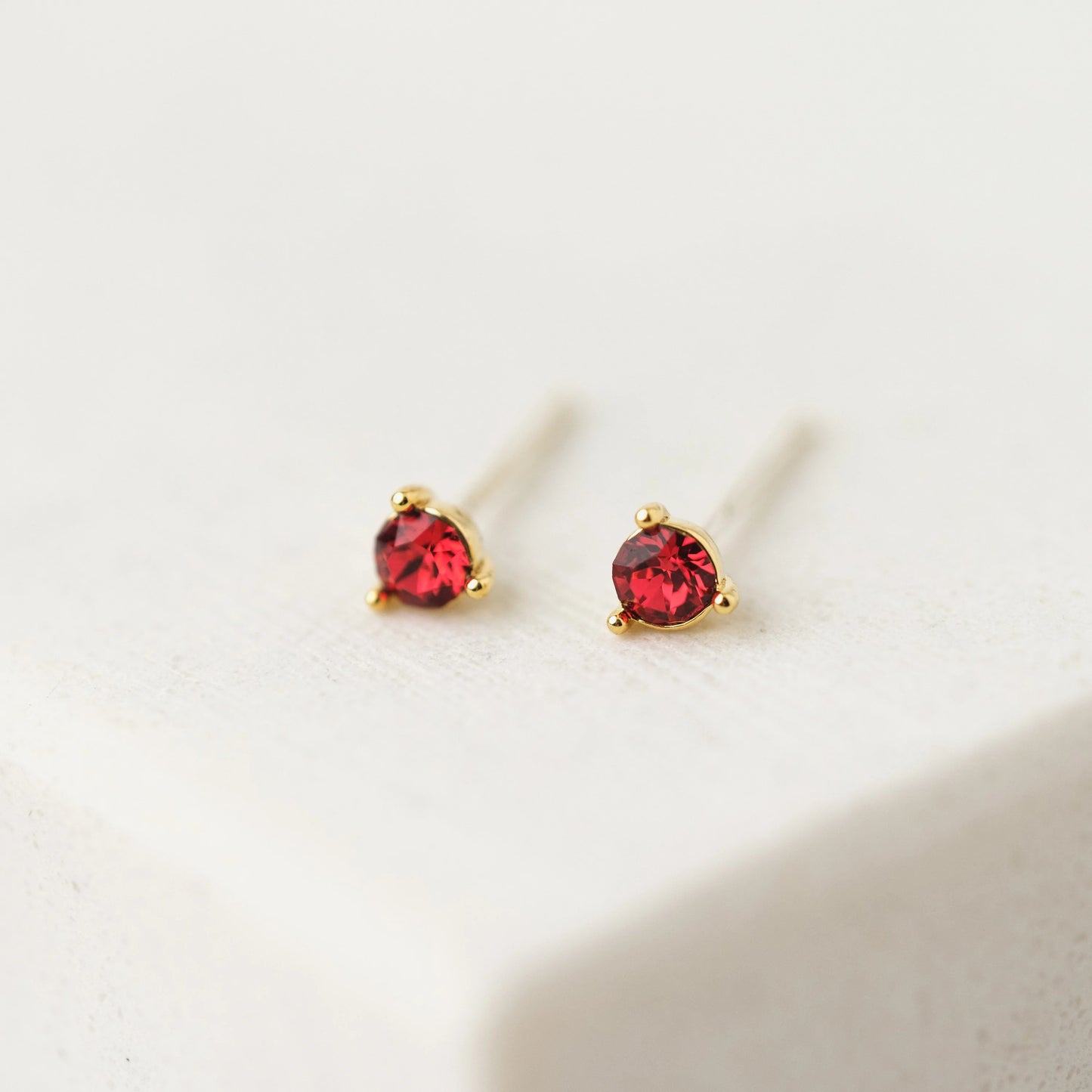 January Kaleidoscope Birthstone Stud Earrings Gold