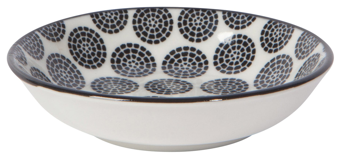 Bits and Dots Black and White Pinch Bowls Set of 6