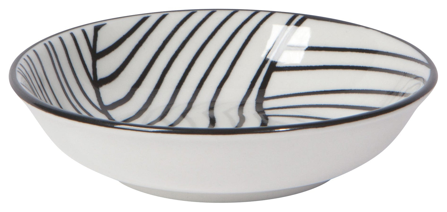 Bits and Dots Black and White Pinch Bowls Set of 6