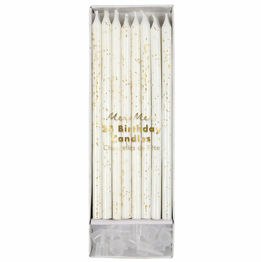 Gold Glitter Birthday Candles