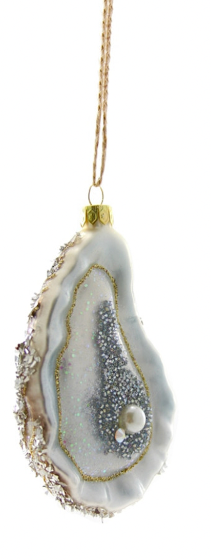 Oyster With Pearl Glass Ornament