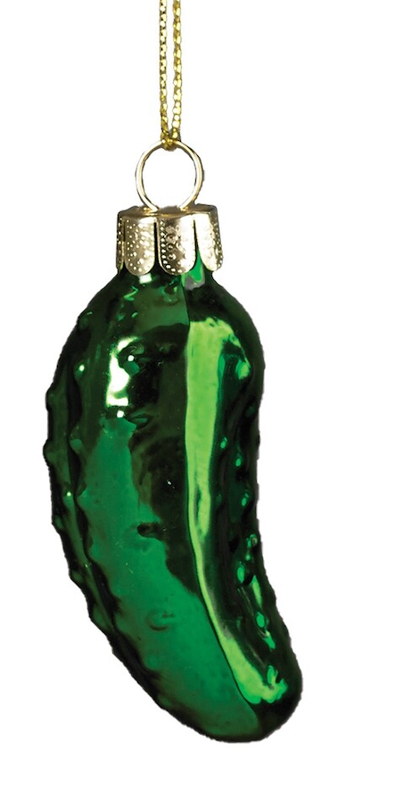 Blown Glass Pickle Matte or Shiny Ornament