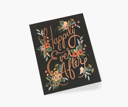 Eternal Happily Every After Black Background Card