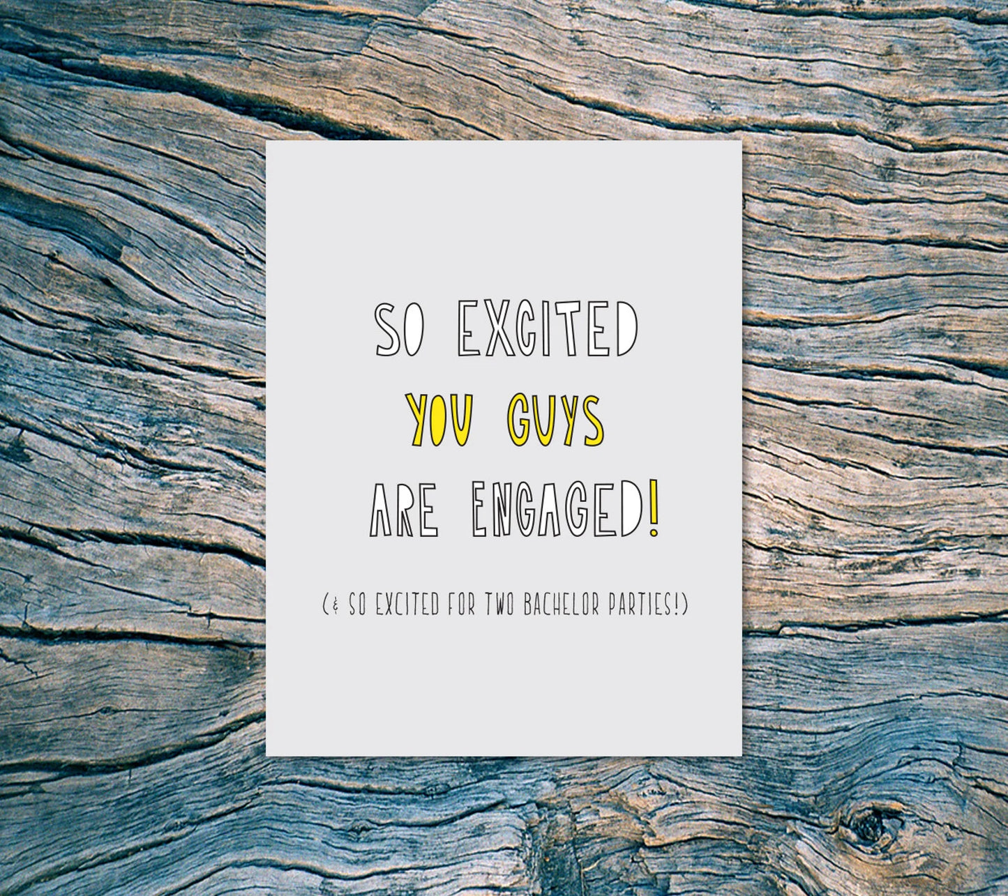 Engaged Guys Card