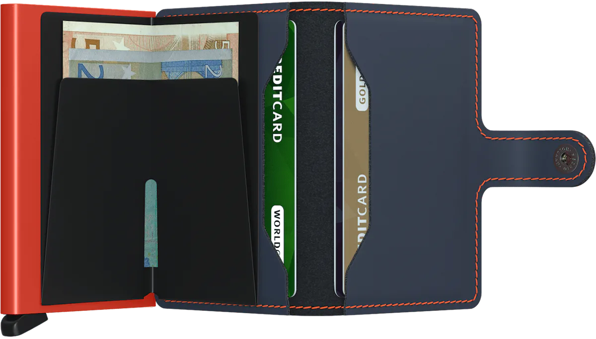 Miniwallet Matte Night Blue & Orange